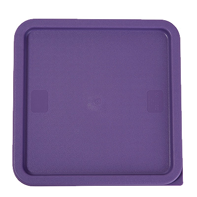 Winco PECC-128P 12 Qt. Purple Square Polyethylene Container Cover Fits