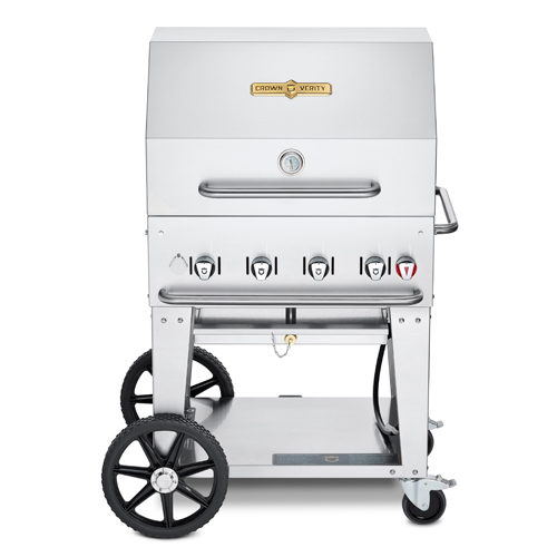 Crown Verity CV-MCB-30RDP-NG 38" Natural Gas Outdoor Charbroiler - 64,500 BTU
