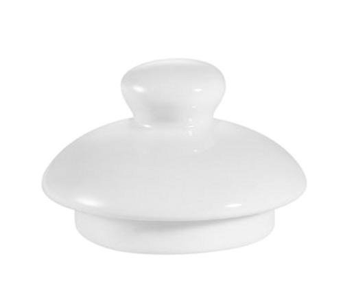 CAC China TPW-1-LID 2.5" Super White Porcelain Accessories Teapot Lid Only (3 Dozen Per Case)