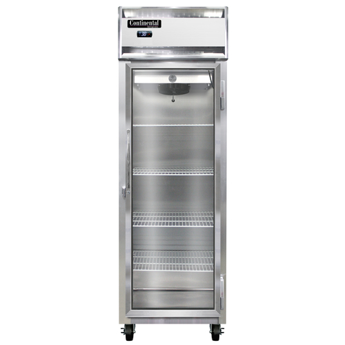 Continental Refrigerator 1RNGD 26" W One-Section Glass Door Reach-In Refrigerator