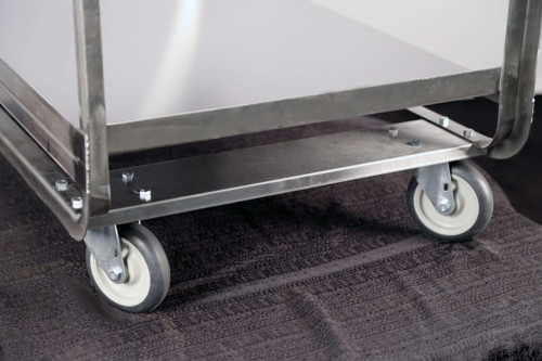 Lakeside 944 Tough Transport 39" W Stainless Steel Solid 3 Shelves Utility Cart
