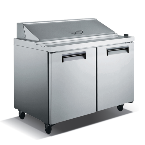 Admiral Craft USSL-2D/60 60" W 2-Section 2 Doors U-STAR Salad or Sandwich Refrigerated Prep Table - 6.4 Amps