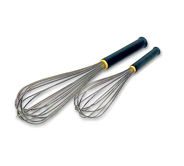 Matfer Bourgeat 111022 Piano Whisk 10" L Non-Twist Spring Wire ExoGlass Insulated Handle Stainless Steel