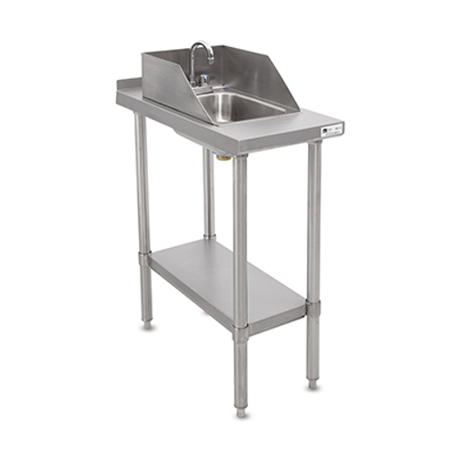 John Boos EFT8-3018SSK-S 18"W x 30"D x 41-3/4"H 18/400 Stainless Steel Top Filler Table