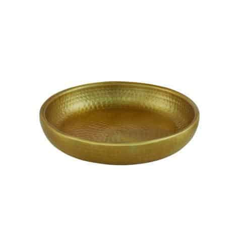American Metalcraft ADSEAG14 14" 128 Oz. Aluminum Gold Round Seafood Tray