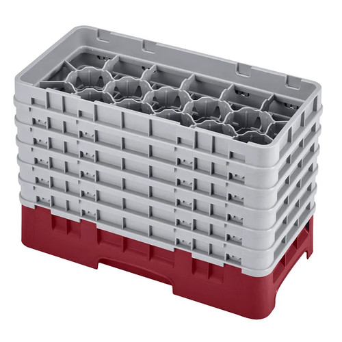 Cambro 17HS1114416 Camrack Glass Rack With (6) Soft Gray Extenders - 2 Cases