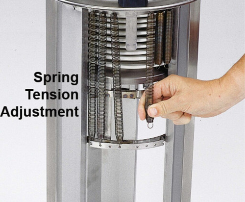 Lakeside E917 Express Heat 36.5" W 7.5" Dia. Stainless Steel Round Heated Plate Dispenser Cabinet
