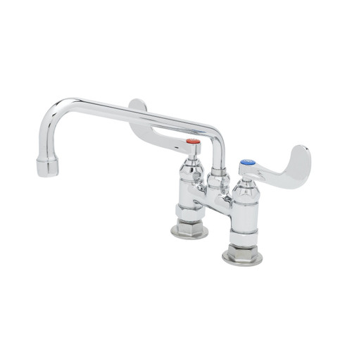 T&S Brass B-0226-WH4 Pantry Mixing Faucet double deck mount 4"
