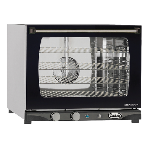 Cadco XAF-133 Stainless Steel 1 Deck Half Size Electric Convection Oven - 208-240 Volts 1-Ph