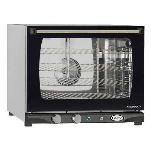 Cadco XAF-133 Stainless Steel 1 Deck Half Size Electric Convection Oven - 208-240 Volts 1-Ph
