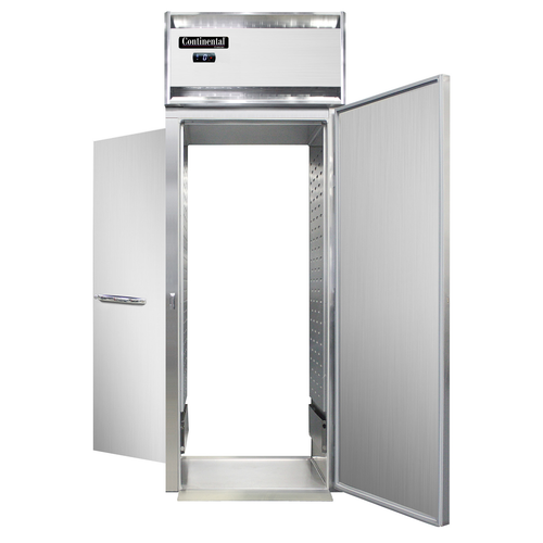 Continental Refrigerator DL1FI-SS-RT 35.5" W One-Section Solid Door Roll-Thru Designer Line Freezer - 115 Volts