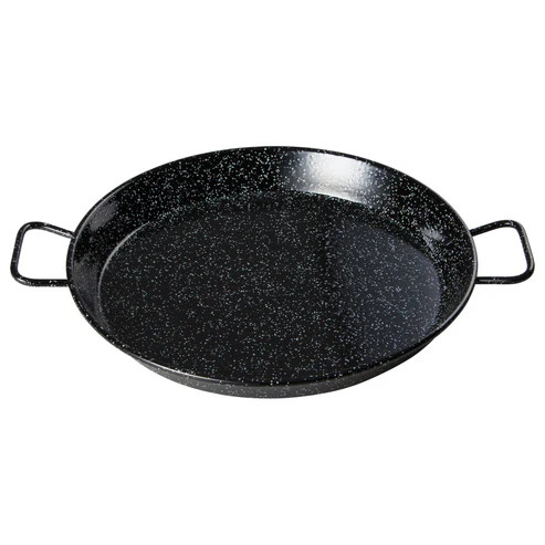 Winco CSPP-23E 23-5/8" Dia. Carbon Steel Round Paella Pan