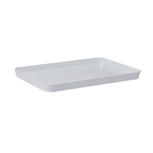 American Metalcraft BL14W Plastic White Rectangular Lid and Platter