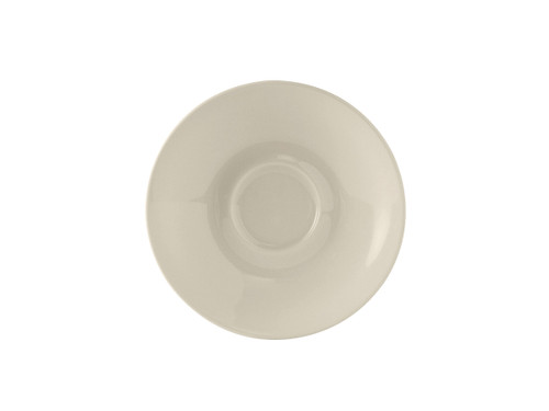 Tuxton TRE-966 6" Ceramic American White/Eggshell Round Steakhouse Saucer (2 Dozen Per Case)