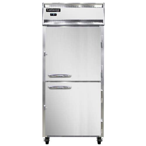 Continental Refrigerator 1FX-SS-PT-HD 36.25" W One-Section Solid Door Pass-Thru Extra-Wide Freezer - 115 Volts