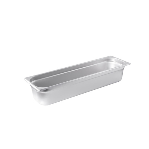 CAC China STPHL-25-4 Half Size Long 4" Deep 25 Ga. Stainless Steel Solid Steam Pan (24 Each Per Case)