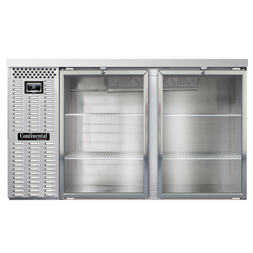 Continental Refrigerator BB59NSSGD 59"W Glass Door Refrigerated Back Bar Cooler