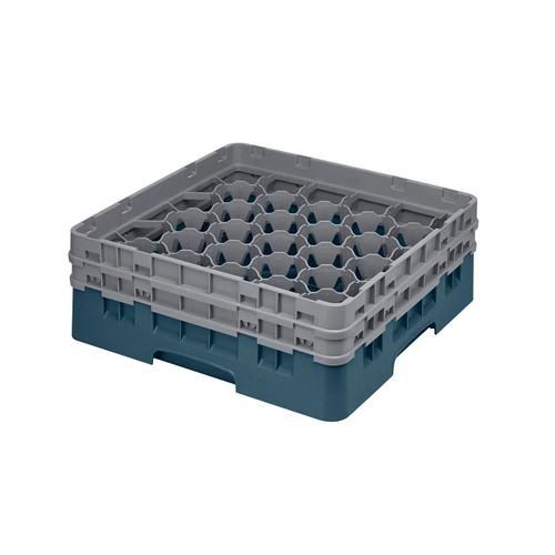 Cambro 30S434414 Camrack Glass Rack With (2) Soft Gray Extenders - 4 Cases