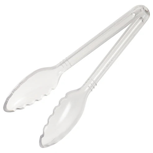 Winco CVST-9C 9" Polycarbonate Clear Serving Tong