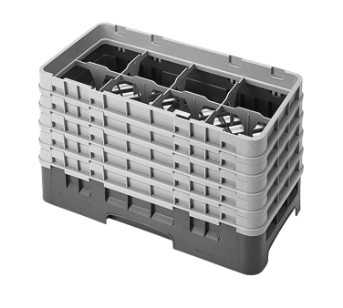 Cambro 8HS958119 Camrack Glass Rack With (5) Soft Gray Extenders - 2 Cases