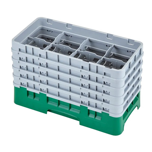 Cambro 8HS958119 Camrack Glass Rack With (5) Soft Gray Extenders - 2 Cases