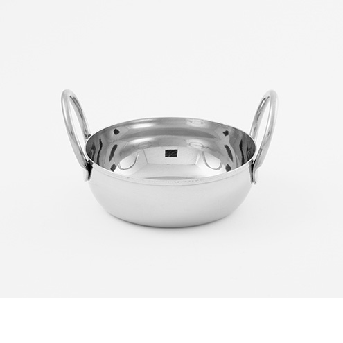 American Metalcraft BD45 5.13" 16 Oz. Stainless Steel Round Balti Dish