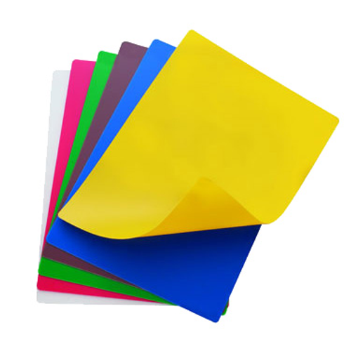 Winco CBF-1824 24" x 18" x 1/16"H Polyethylene Cutting Mat Set (6 Color Mats Per Set)