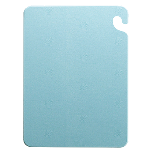San Jamar CB182412BL 18" x 24" x 1/2" Blue Co-Polymer Cut-N-Carry Cutting Board