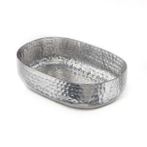 American Metalcraft ABHS69 48 Oz. Aluminum Silver Oval Entree Basket