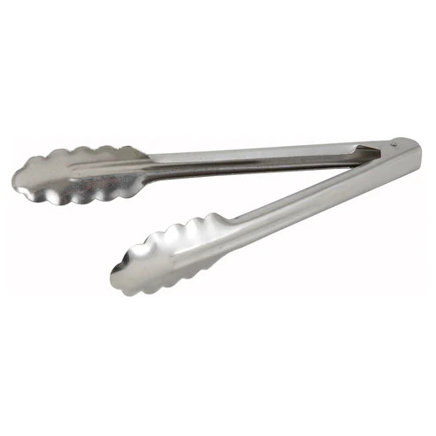 Winco UT-9 9" Stainless Steel Utility Tongs