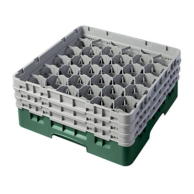 Cambro 30S638119 Camrack Glass Rack With (3) Soft Gray Extenders - 3 Cases