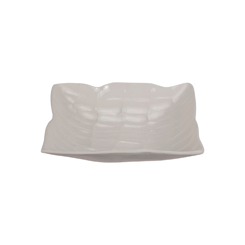 Bon Chef 80095PWHT 5 Qt. Aluminum Pearl White Square Dish