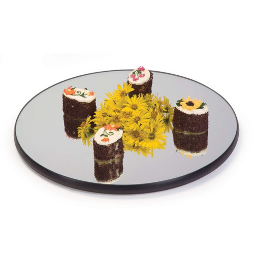 Lakeside 271
 12"
 Glass
 Black
 Round
 Mirror Tray