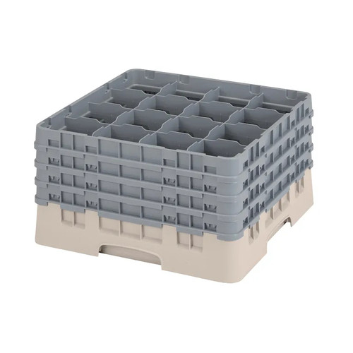 Cambro 16S900184 Camrack Glass Rack With (4) Soft Gray Extenders - 2 Cases