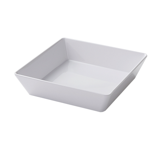 American Metalcraft MELSQ8 36 Oz. Plastic White Square Endurance Bowl