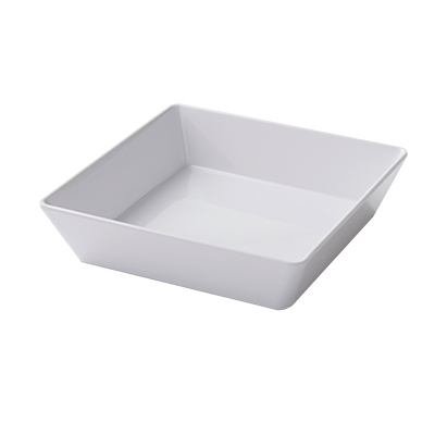 American Metalcraft MELSQ8 36 Oz. Plastic White Square Endurance Bowl