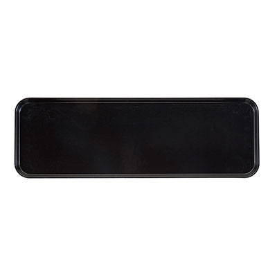 Cambro 826MT110 8-1/4" x 25-1/2" x 3/4" Black Rectangular Fiberglass Market Display Tray