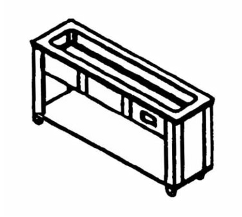 Piper Products 3-CISL 36" x 72" x 19" Stainless Steel Iced Cooled Elite Elite 500 Slimline Cold Food Unit