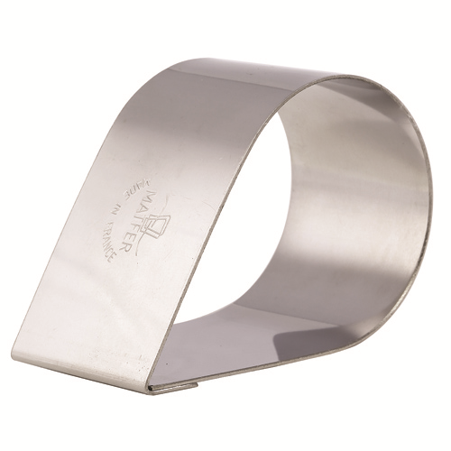 Matfer Bourgeat 376021 3.25"L x 2"W x 1.5"H Stainless Steel Tear Nonnette Ring - 1 Pack