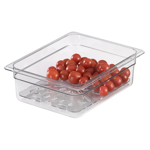 Cambro 20CWD135 Camwear 1/2 Size Clear PolyCarbonate Drain Shelf