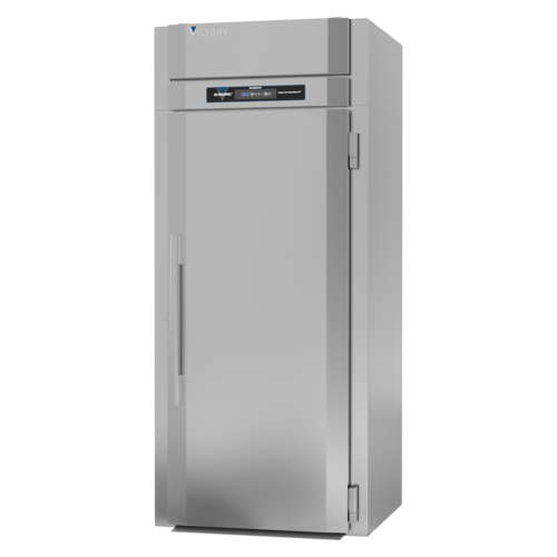 Victory RIS-1D-S1-PT-HC 36.5" W One-Section Stainless Steel Door Roll-Thru UltraSpec Series Refrigerator Featuring Secure-Temp Technology