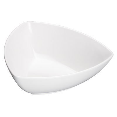 Winco WDM005-201 24 Oz. Plastic White Triangular Bowl (24 Each Per Case)