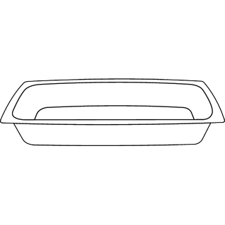 Dinex DXHH8 12 Oz. White Rectangular Polypropylene Entree