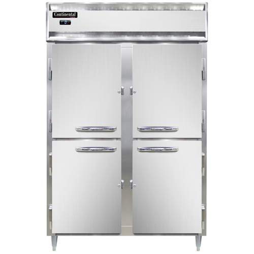 Continental Refrigerator D2FNHD 52" W Two-Section Solid Door Reach-In Designer Line Freezer - 115 Volts