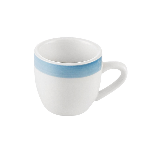 CAC China R-4-BLU 7.25 Oz. Ceramic Round Rainbow Bouillon Cup (3 Dozen Per Case)