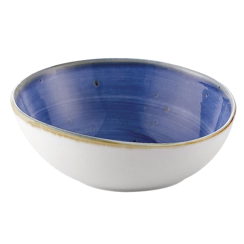 CAC China TUS-B6-BLU 13 Oz. Starry Night Blue Porcelain Round Tucson Soup or Salad Bowl (3 Dozen Per Case)
