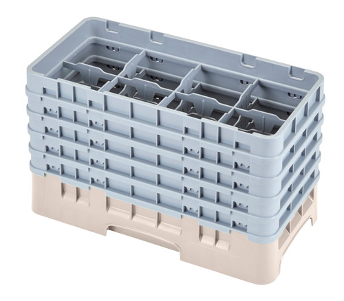 Cambro 8HS958184 Camrack Glass Rack With (5) Soft Gray Extenders