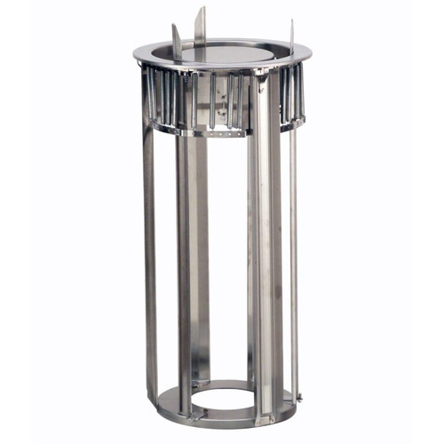 Lakeside 90225 Adjust-a-Fit 6" Dia. Stainless Steel Round Unheated Dish Dispenser