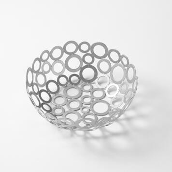 American Metalcraft WCW81 8" Metal Silver Round Go-Go Basket