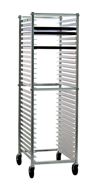 New Age 6300 20.38"W 30 Bun Pan Rack Bolted Aluminum with 2" Centers